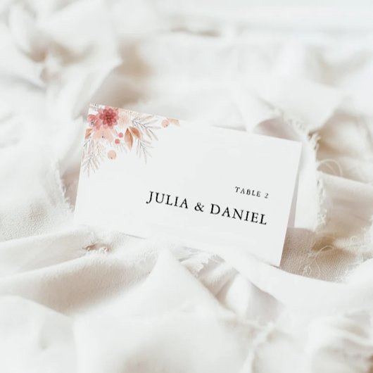 Wildflower Wedding Place Cards Sjabloon