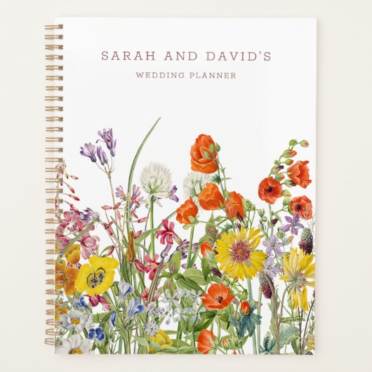 Wildflower Wedding Planner - Gepersonaliseerd Noti (Voorkant)