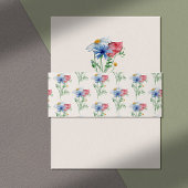 Wildflower Wedding Poppy Daisy Cornflower Floral Uitnodigingen Wikkel