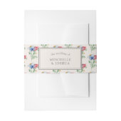 Wildflower Wedding Poppy Daisy Cornflower Floral Uitnodigingen Wikkel (Voorkant Voorbeeld)