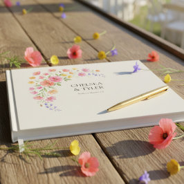 Wildflower Wedding Pretty Floral Signature Gastenboek