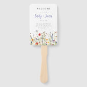 Wildflower Wedding Program Handwaaier (Voorkant)