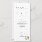 Wildflower Wedding Program, op maat (Voorkant)