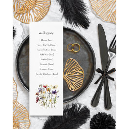 Wildflower Wedding Program, op maat