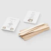 Wildflower Wedding Program, op maat Handwaaier (Niet-gemonteerd)
