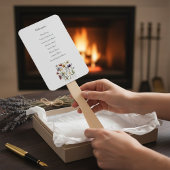 Wildflower Wedding Program, op maat Handwaaier