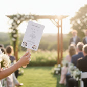Wildflower Wedding Program, op maat Handwaaier