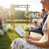 Wildflower Wedding Program, op maat Handwaaier