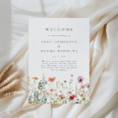 Wildflower Wedding Program Programmakaart