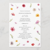 Wildflower Wedding Programmakaart (Voorkant)