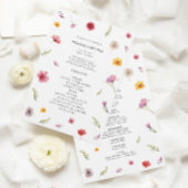Wildflower Wedding Programmakaart