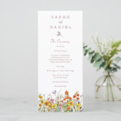Wildflower Wedding Programme (Staand voorkant)