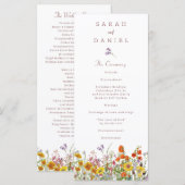 Wildflower Wedding Programme (Voorkant / Achterkant)