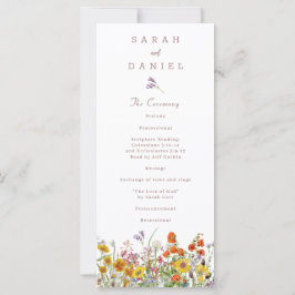 Wildflower Wedding Programme