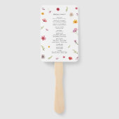 Wildflower Wedding Programme Handwaaier (Achterkant)