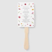 Wildflower Wedding Programme Handwaaier (Voorkant)