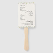 Wildflower Wedding Programme Handwaaier (Achterkant)