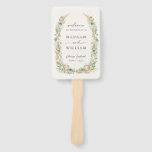 Wildflower Wedding Programme Handwaaier (Voorkant)