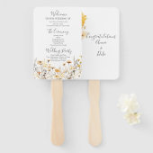 Wildflower Wedding Programme Handwaaier (Voorkant en achterkant)