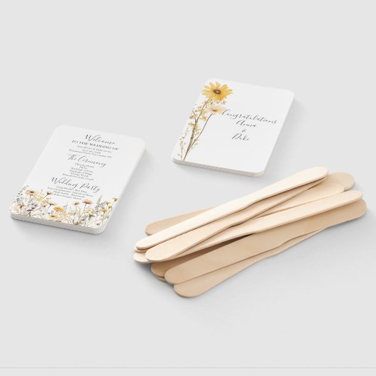 Wildflower Wedding Programme Handwaaier (Niet-gemonteerd)