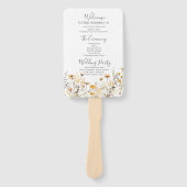 Wildflower Wedding Programme Handwaaier (Voorkant)