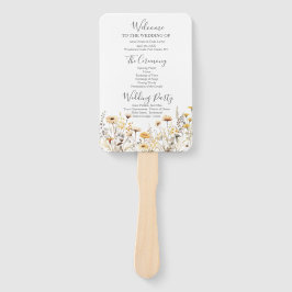 Wildflower Wedding Programme Handwaaier