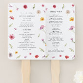Wildflower Wedding Programme Handwaaier