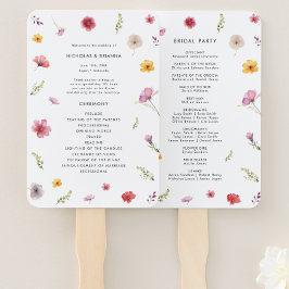 Wildflower Wedding Programme Handwaaier
