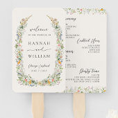 Wildflower Wedding Programme Handwaaier