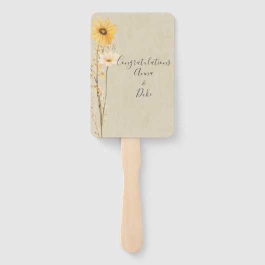 Wildflower Wedding Programme Handwaaier (Achterkant)