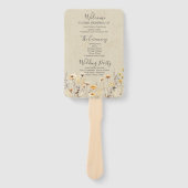 Wildflower Wedding Programme Handwaaier (Voorkant)