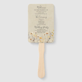 Wildflower Wedding Programme Handwaaier