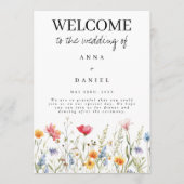 Wildflower Wedding Programme Programmakaart (Voorkant)