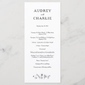 Wildflower Wedding Programme Programmakaart (Voorkant)