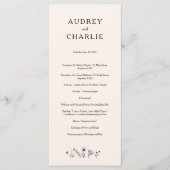 Wildflower Wedding Programme Programmakaart (Voorkant)