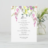 Wildflower Wedding Receptie Menu (Staand voorkant)