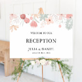 Wildflower Wedding Receptie Welkomstbord Poster