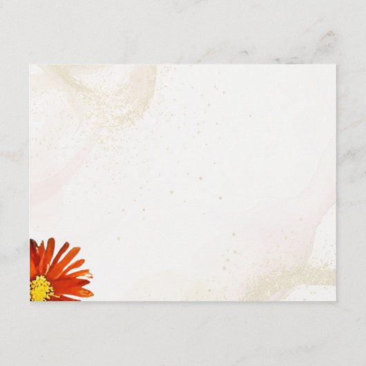 Wildflower Wedding Reception Informatiekaartje (Achterkant)