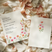 Wildflower Wedding Reception Pink Orange Floral Kaart