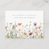 Wildflower Wedding Registry Informatiekaartje (Voorkant)