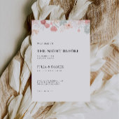 Wildflower Wedding Repetitie Dinner Sign Night, Kaart