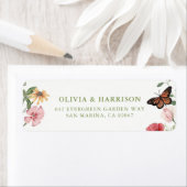 Wildflower Wedding Return Address Labels (Insitu)