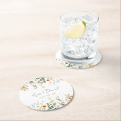 Wildflower Wedding Ronde Kartonnen Onderzetter (Insitu)