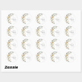 Wildflower Wedding Ronde Sticker (Vel)
