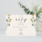 Wildflower Wedding RSVP Card (Staand voorkant)