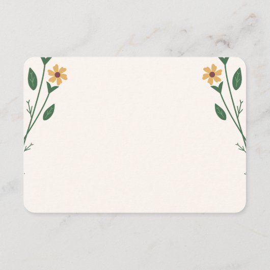 Wildflower Wedding RSVP Card (Achterkant)