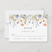 Wildflower Wedding RSVP Card (Voorkant)