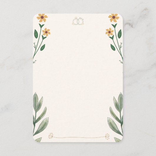 Wildflower Wedding RSVP Card (Achterkant)