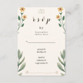 Wildflower Wedding RSVP Card (Voorkant)
