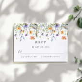 Wildflower Wedding RSVP Card Kaartje